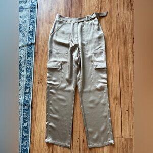 Women’ Simkhai Satin Cargo Trousers, Size 4